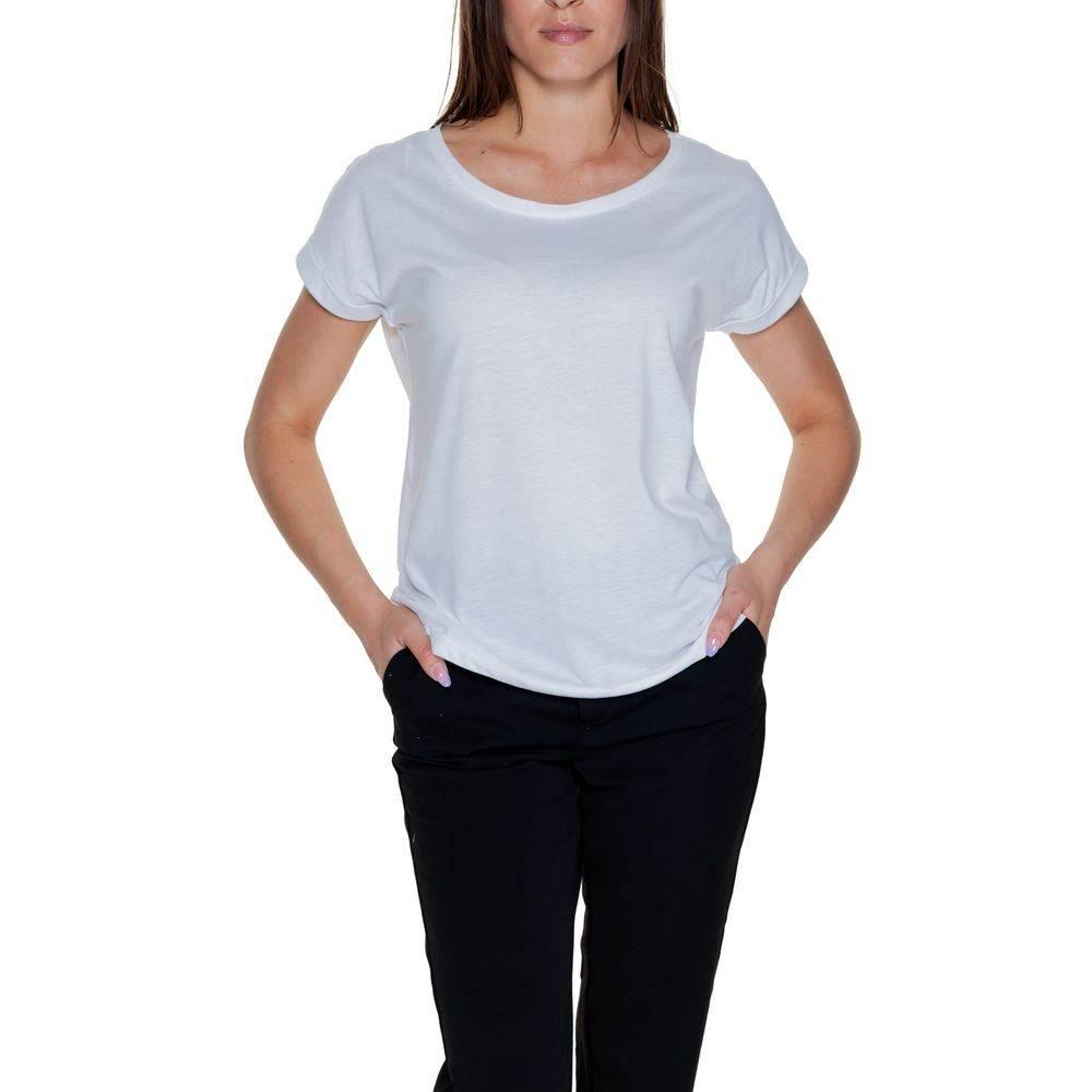 Vila Clothes White Cotton T-Shirt - Hilstor