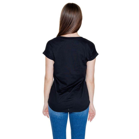 Vila Clothes Black Cotton T-Shirt - Hilstor