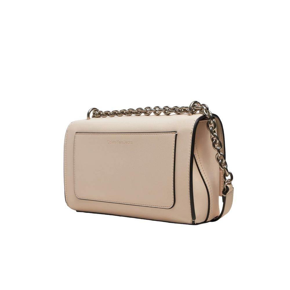 Calvin Klein Jeans Pink Synthetic Leather Handbag - Hilstor
