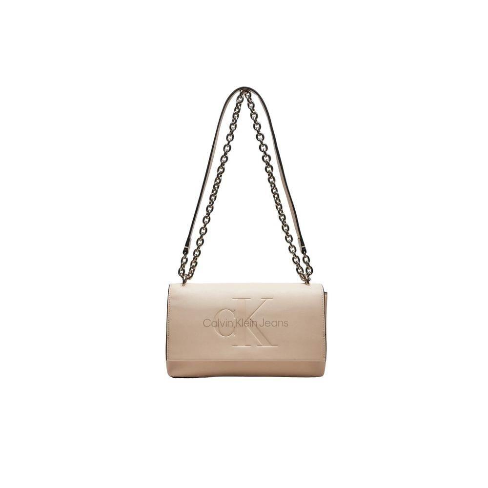 Calvin Klein Jeans Pink Synthetic Leather Handbag - Hilstor