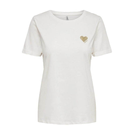 Only White Cotton Tops & T-Shirt - Hilstor