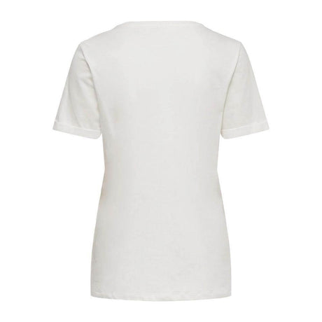 Only White Cotton Tops & T-Shirt - Hilstor