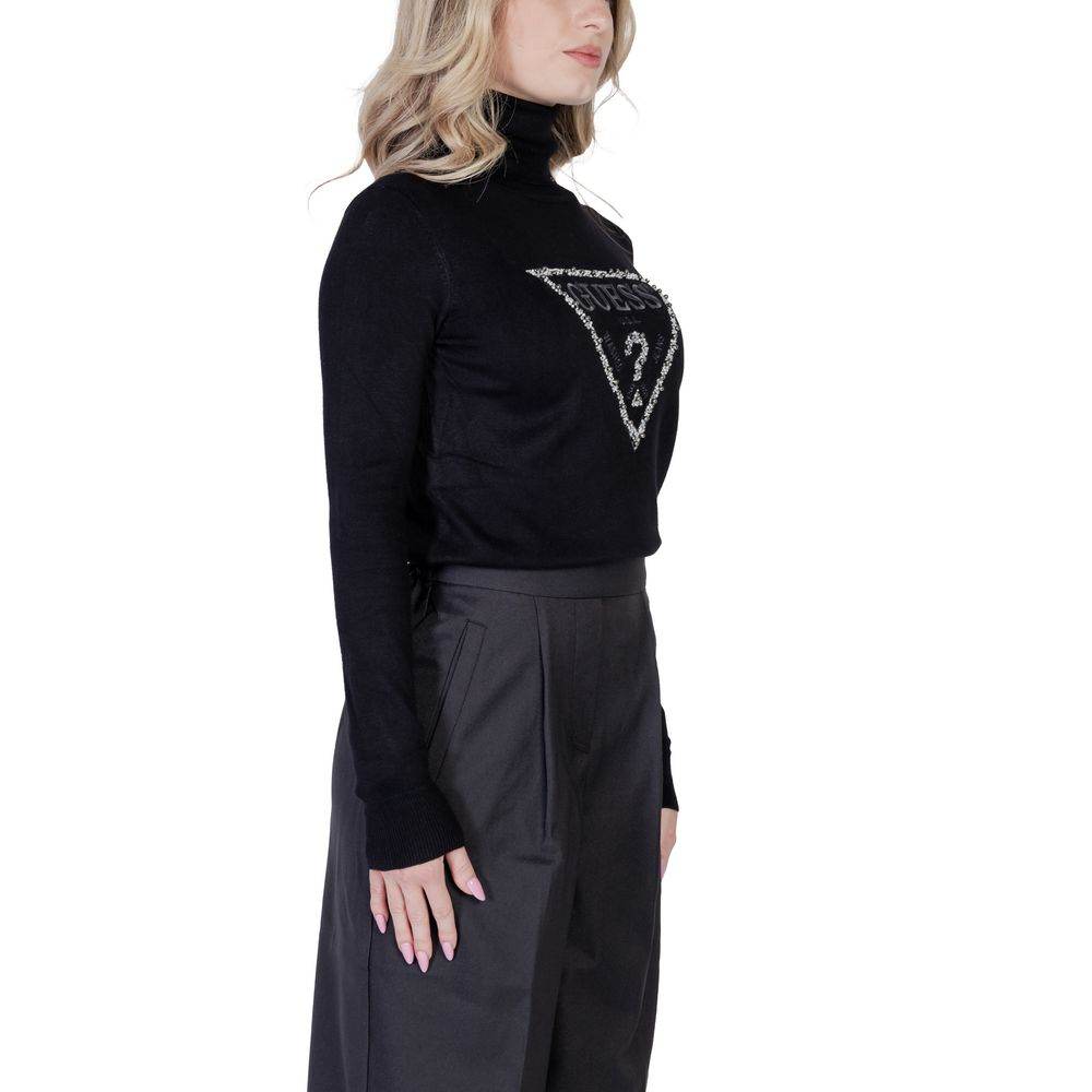 Guess Black Viscose Sweater - Hilstor