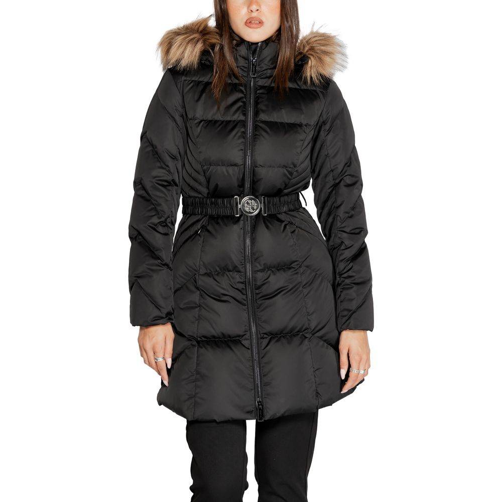 Guess Black Polyester Jackets & Coat - Hilstor