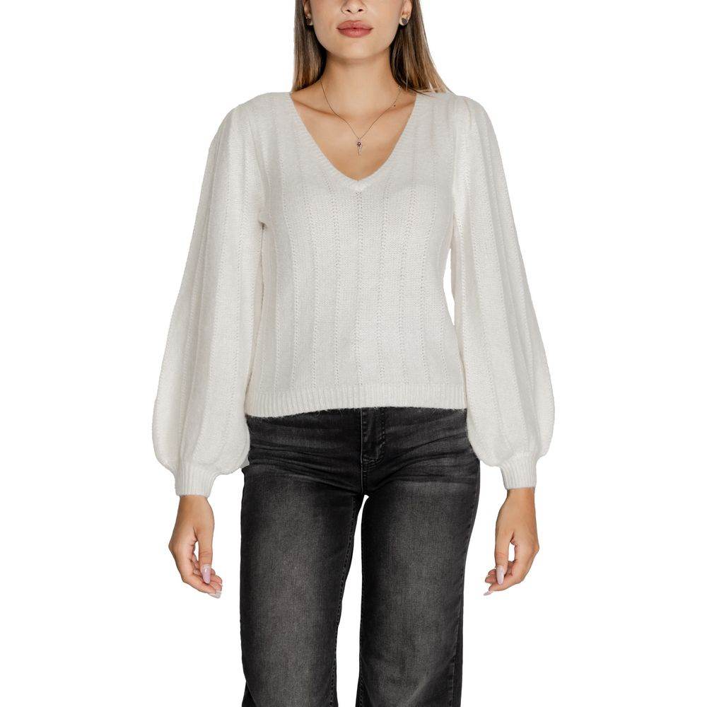 Guess White Polyester Sweater - Hilstor