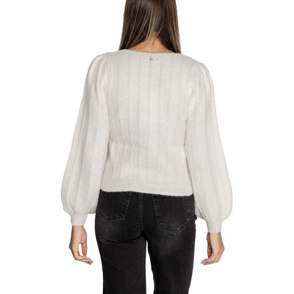 Guess White Polyester Sweater - Hilstor