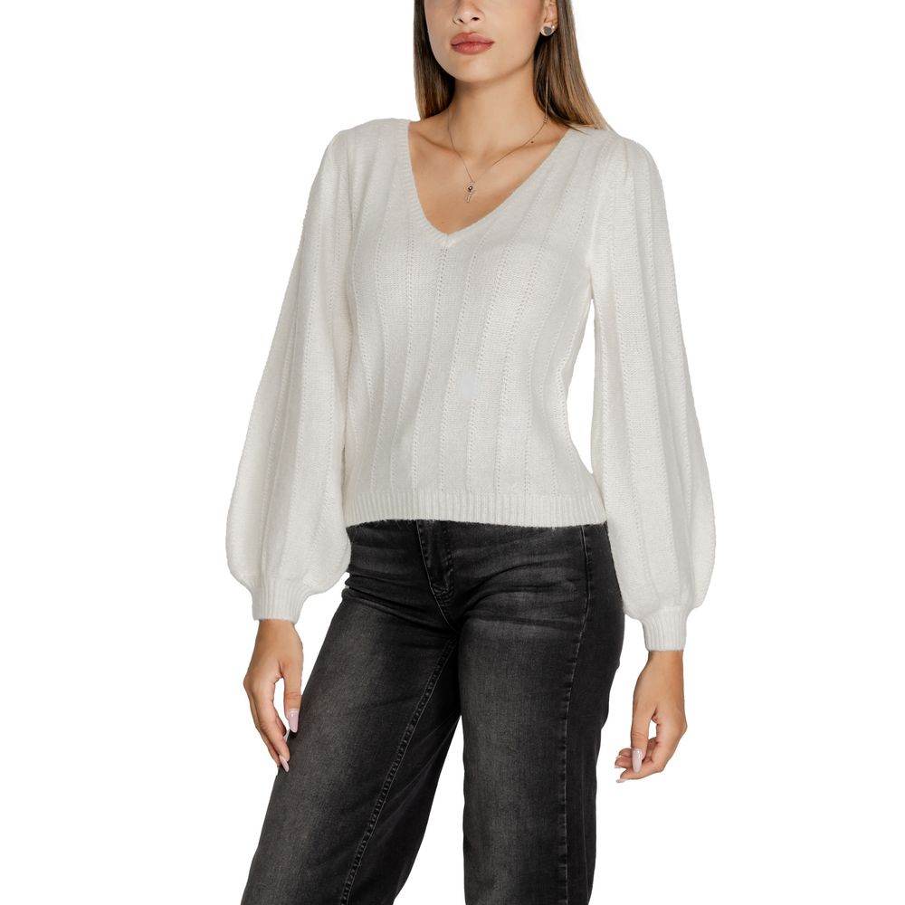 Guess White Polyester Sweater - Hilstor