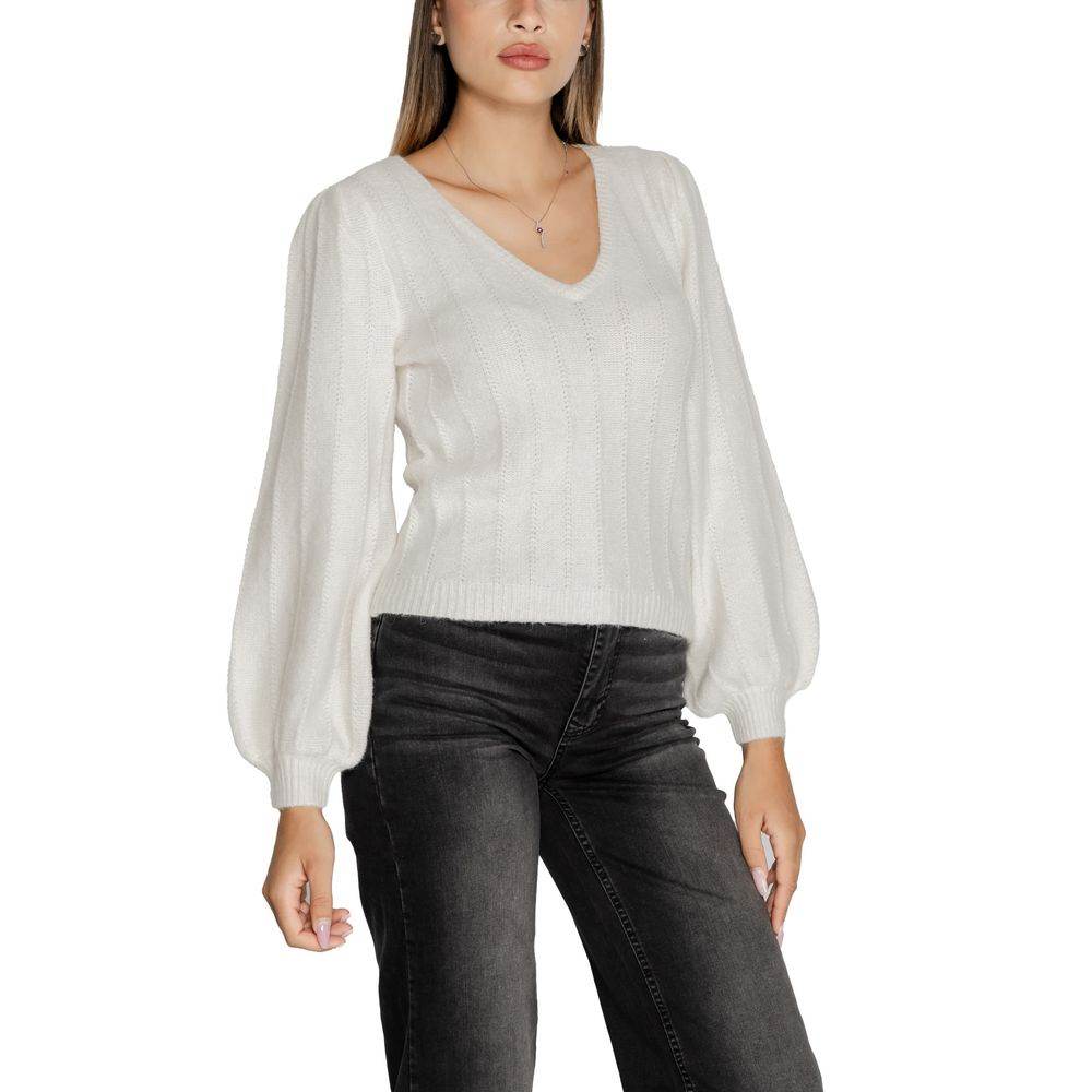 Guess White Polyester Sweater - Hilstor