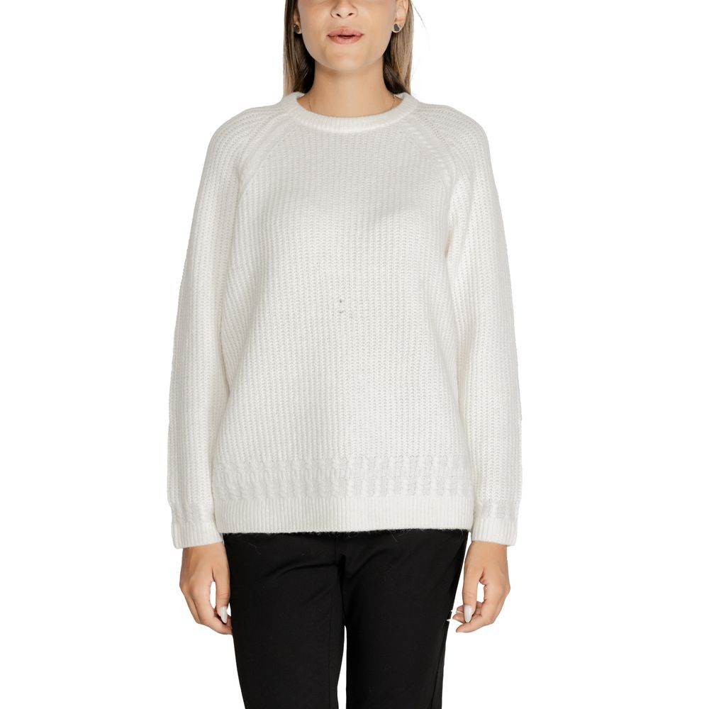 Guess White Polyester Sweater - Hilstor