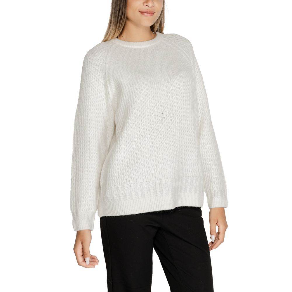 Guess White Polyester Sweater - Hilstor
