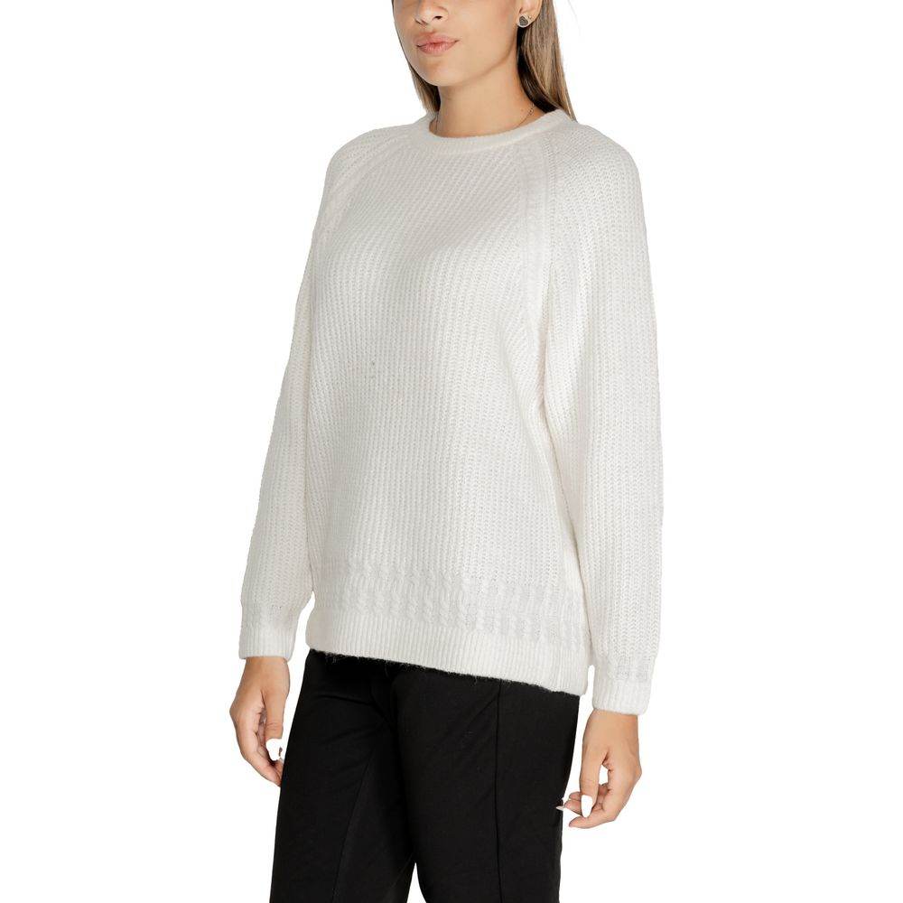 Guess White Polyester Sweater - Hilstor