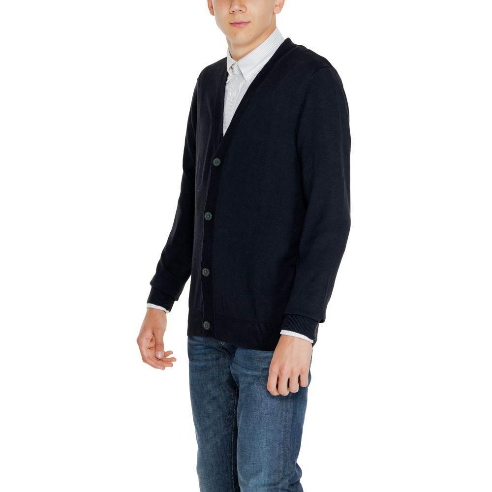 Jack Jones Black Cotton Cardigan - Hilstor