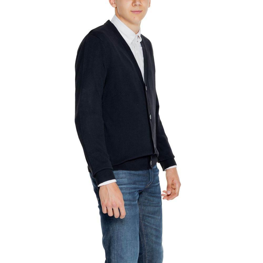 Jack Jones Black Cotton Cardigan - Hilstor