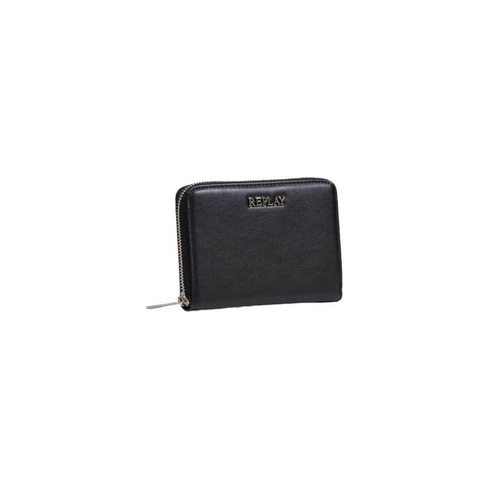Replay Black Polyester Wallet - Hilstor