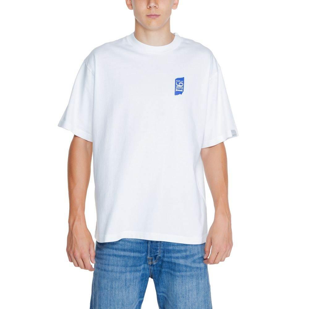 Replay White Cotton T-Shirt - Hilstor