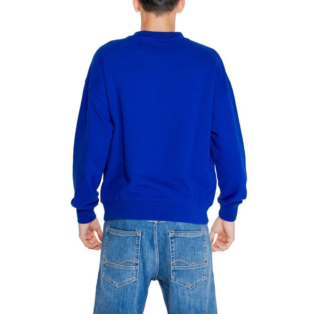 Replay Blue Cotton Sweater - Hilstor