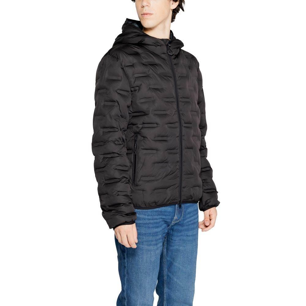 Replay Black Polyester Jacket - Hilstor