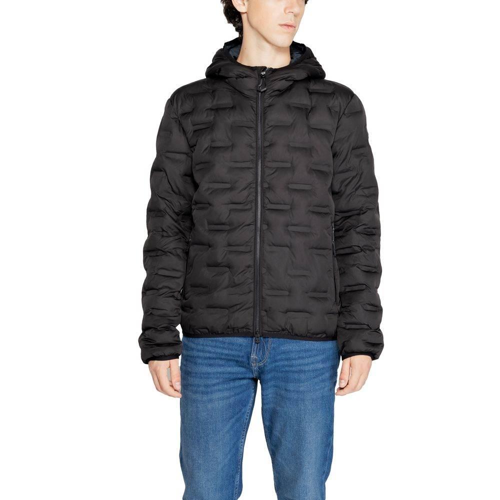 Replay Black Polyester Jacket - Hilstor