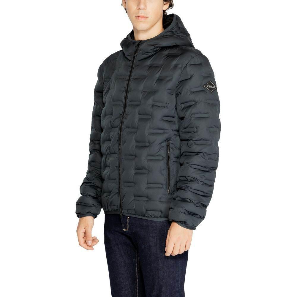 Replay Blue Polyester Jacket - Hilstor