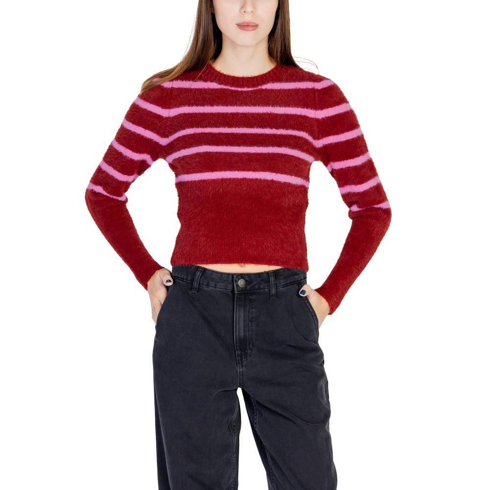 Only Red Nylon Sweater - Hilstor