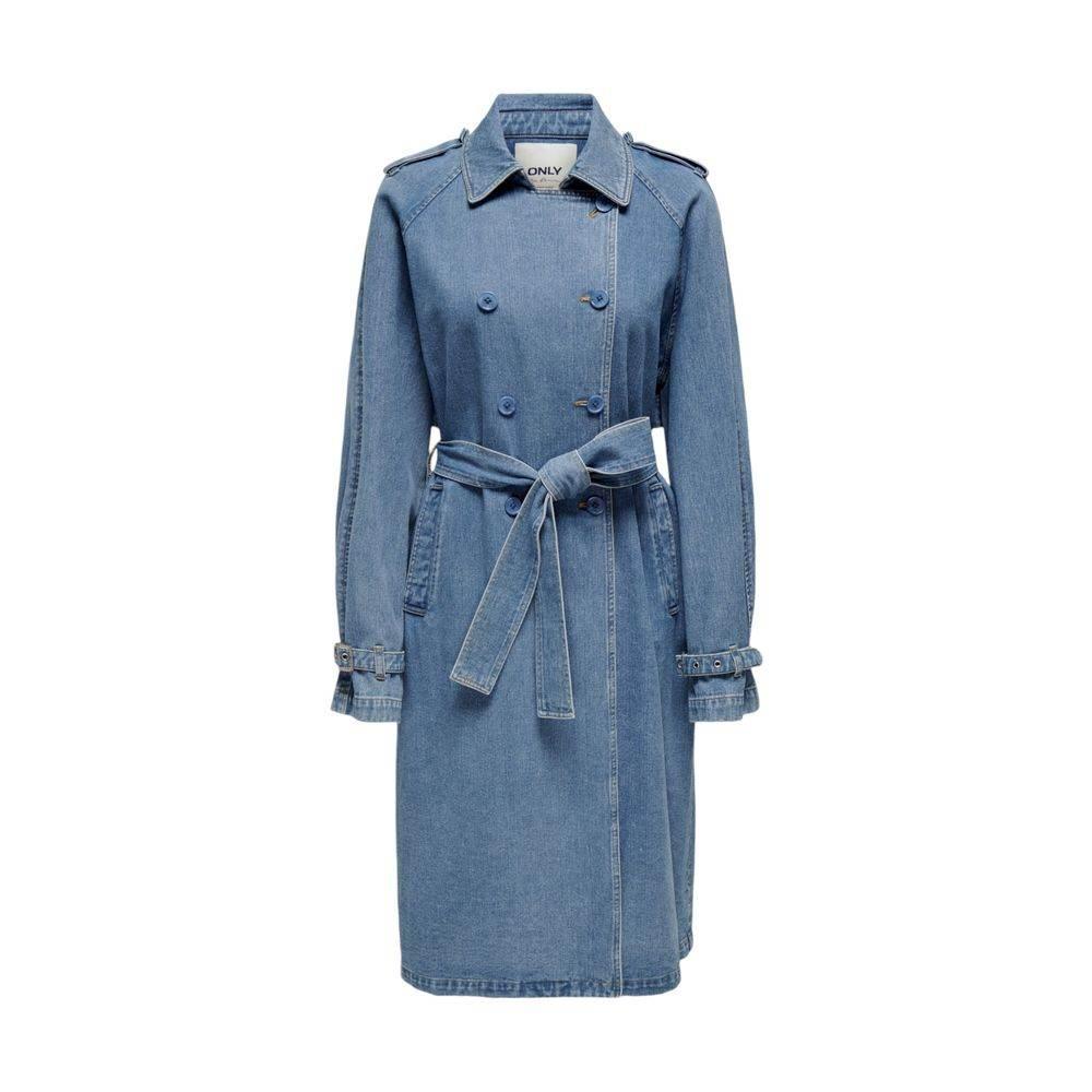 Only Blue Cotton Jackets & Coat - Hilstor