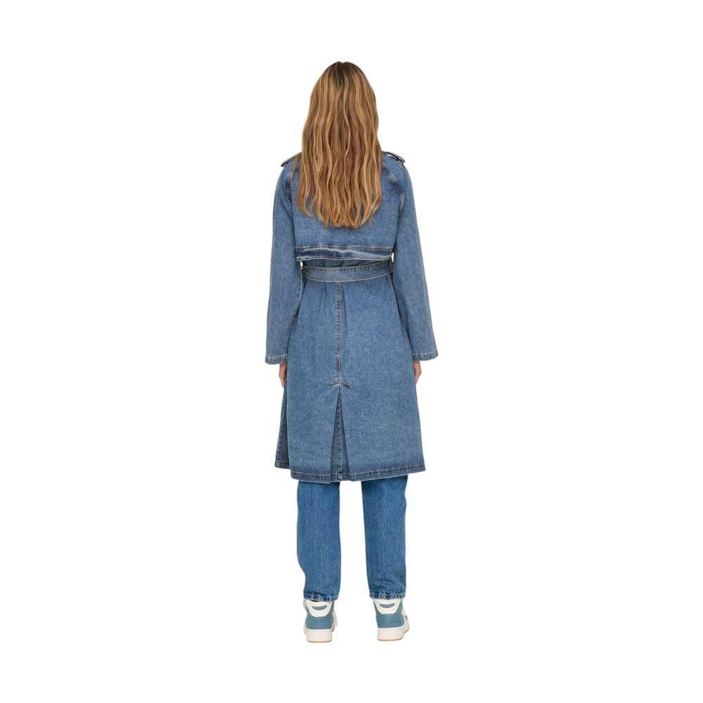 Only Blue Cotton Jackets & Coat - Hilstor