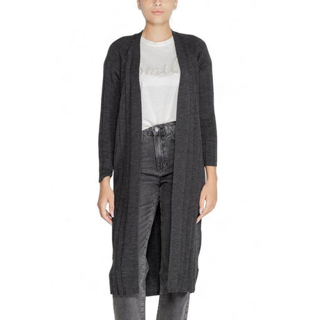 Only Gray Acrylic Cardigan - Hilstor