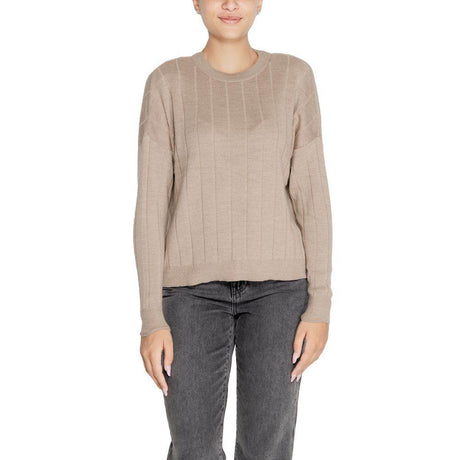 Only Beige Acrylic Sweater - Hilstor