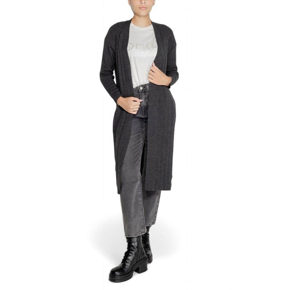 Only Gray Acrylic Cardigan - Hilstor