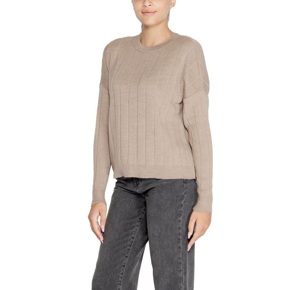 Only Beige Acrylic Sweater - Hilstor