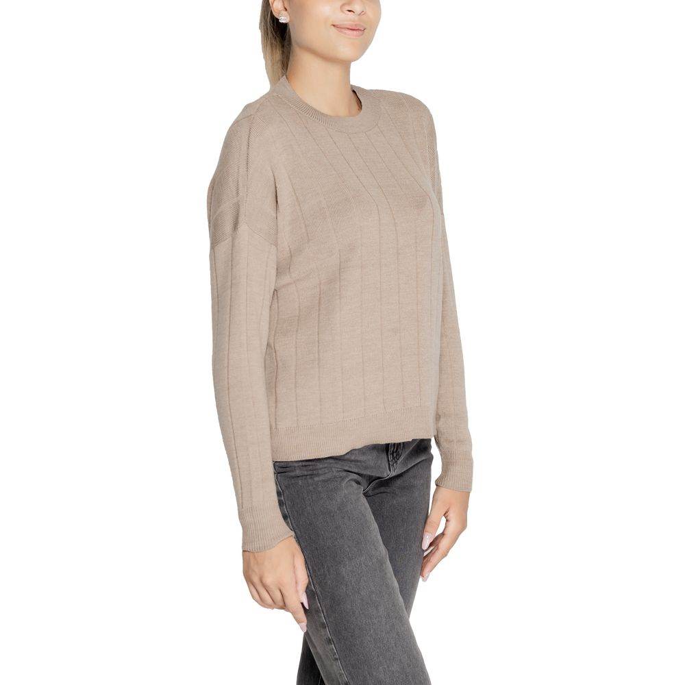 Only Beige Acrylic Sweater - Hilstor