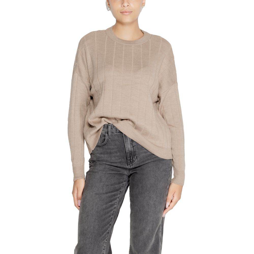 Only Beige Acrylic Sweater - Hilstor