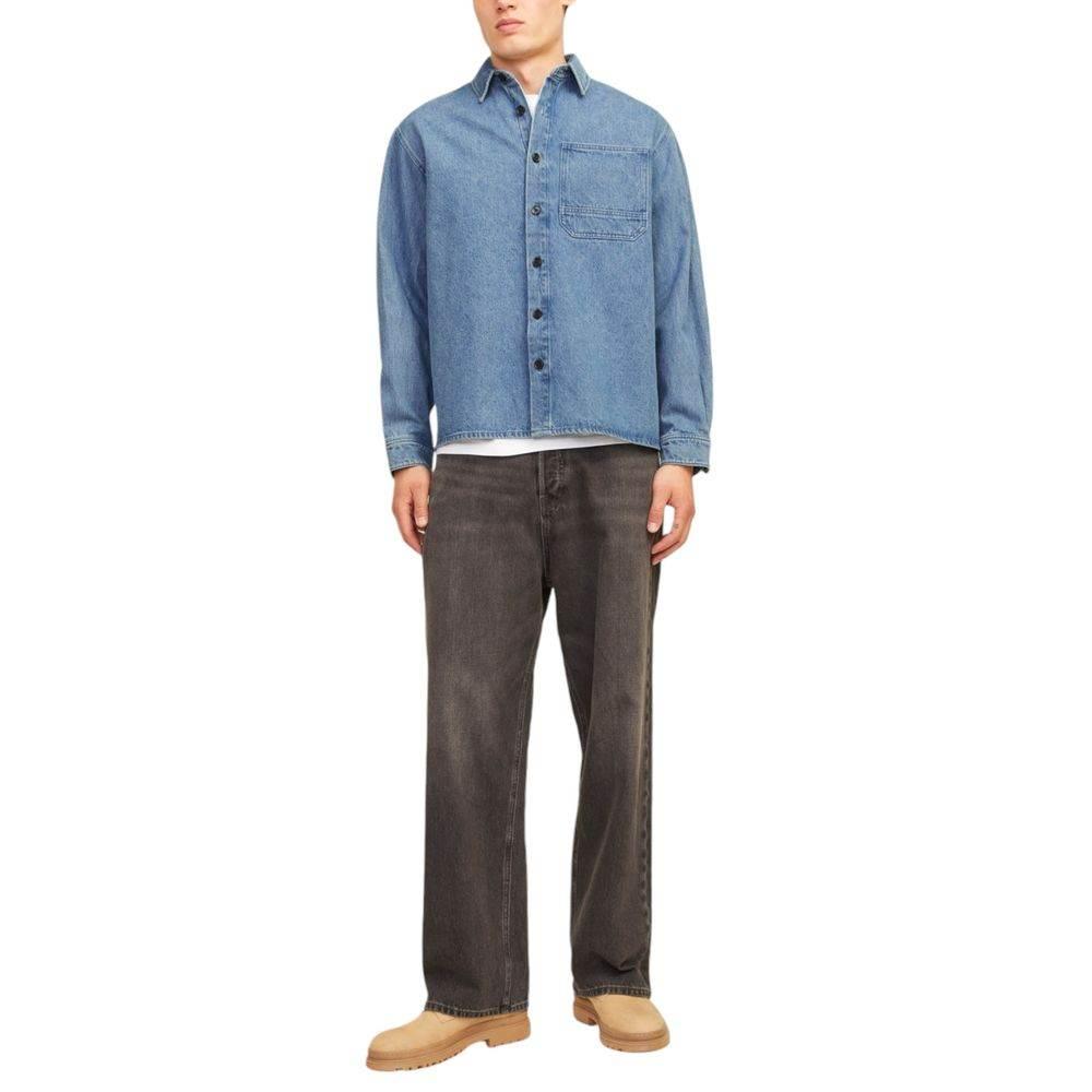 Jack Jones Light Blue Cotton Shirt - Hilstor