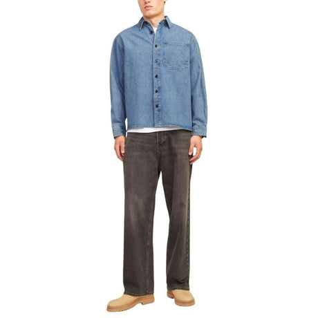 Jack Jones Light Blue Cotton Shirt - Hilstor