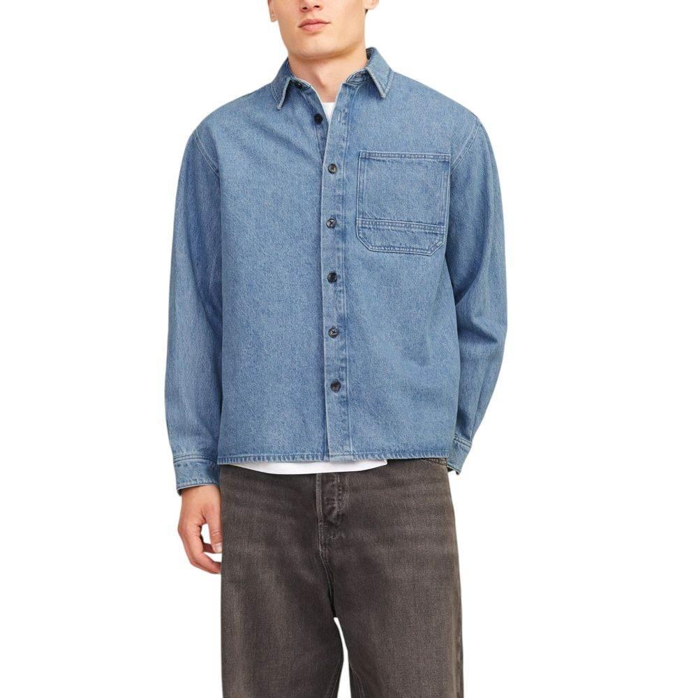 Jack Jones Light Blue Cotton Shirt - Hilstor