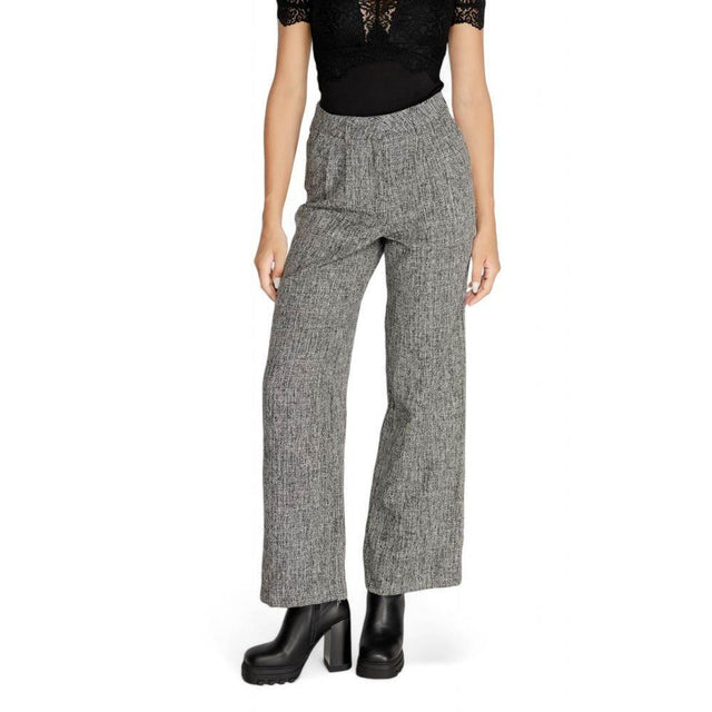 Vila Clothes Black Recycled Polyester Pant - Hilstor