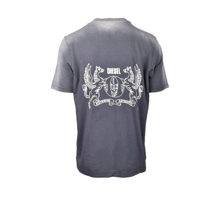 Diesel Gray Cotton T-Shirt - Hilstor