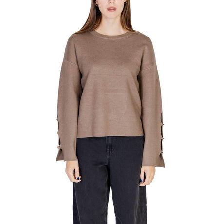 Vila Clothes Gray Viscose Tops & T-Shirt - Hilstor