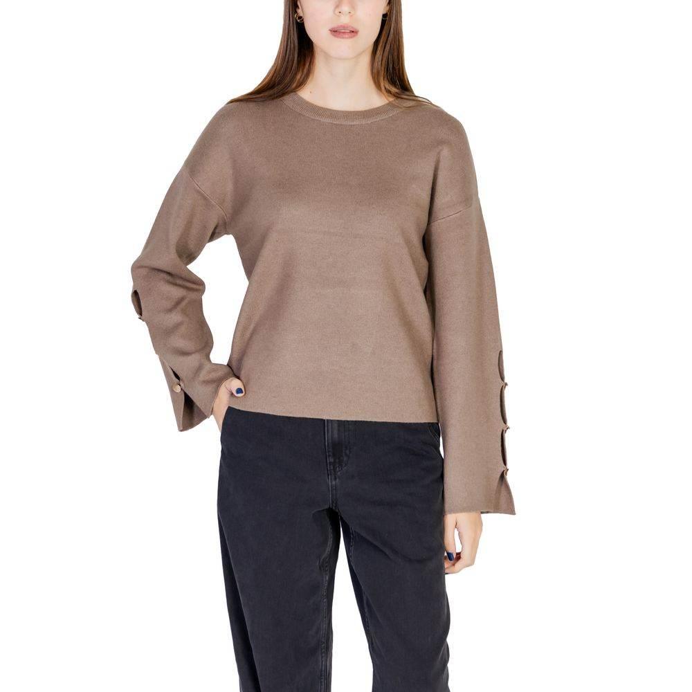 Vila Clothes Gray Viscose Tops & T-Shirt - Hilstor