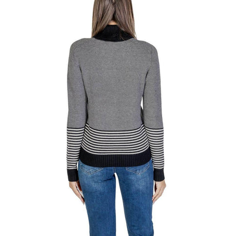 Sandro Ferrone Black And White Viscose Turtleneck - Hilstor