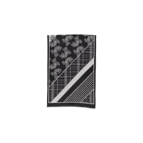 Sandro Ferrone Black Viscose Scarf - Hilstor