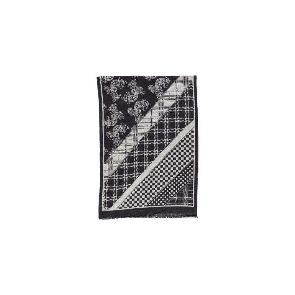 Sandro Ferrone Black Viscose Scarf - Hilstor