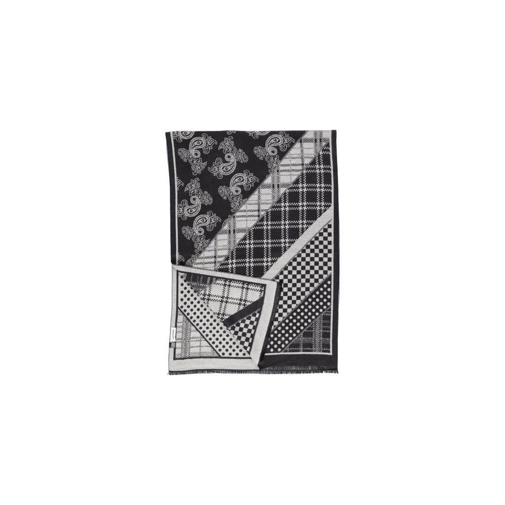 Sandro Ferrone Black Viscose Scarf - Hilstor