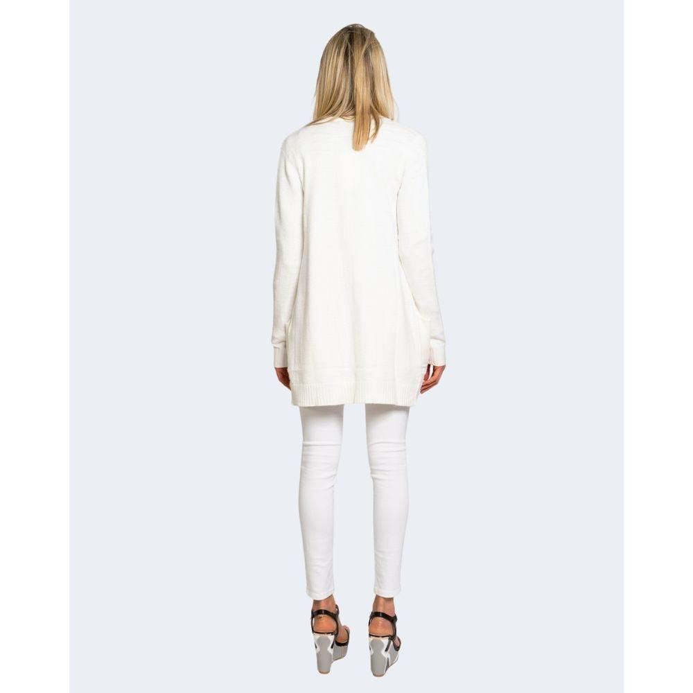 Vila Clothes White Viscose Cardigan - Hilstor
