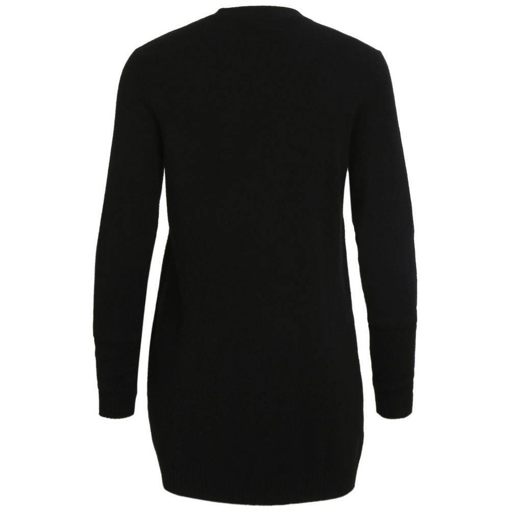 Vila Clothes Black Viscose Cardigan - Hilstor