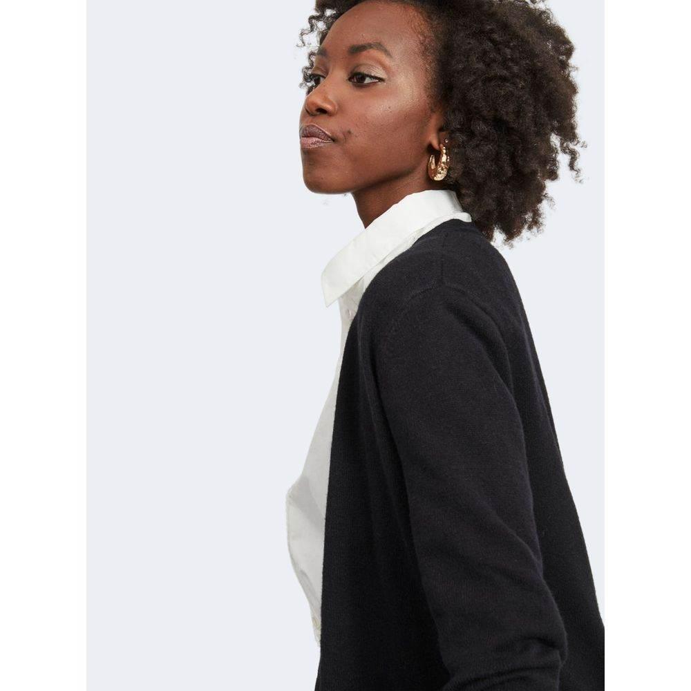 Vila Clothes Black Viscose Cardigan - Hilstor