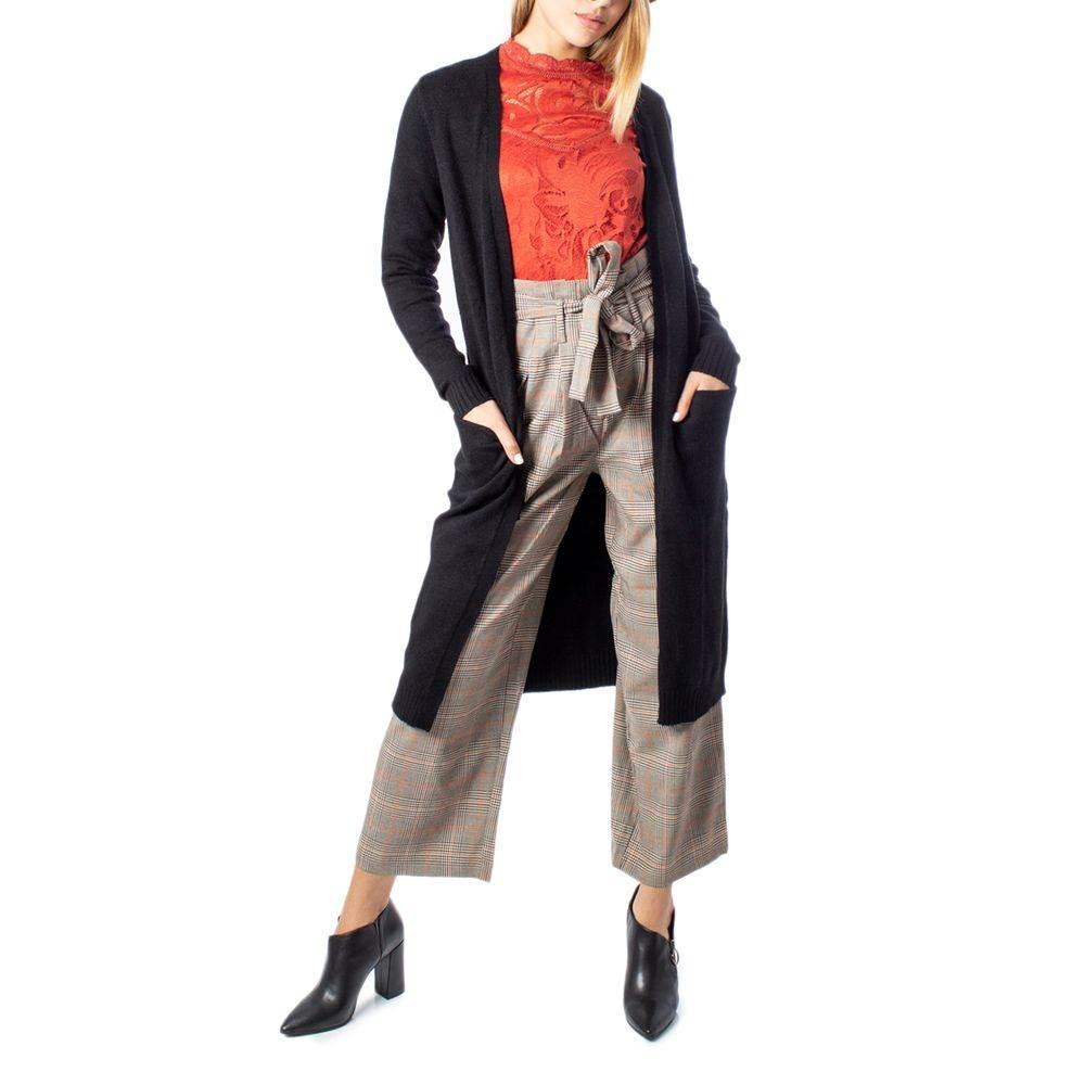 Vila Clothes Black Viscose Cardigan - Hilstor