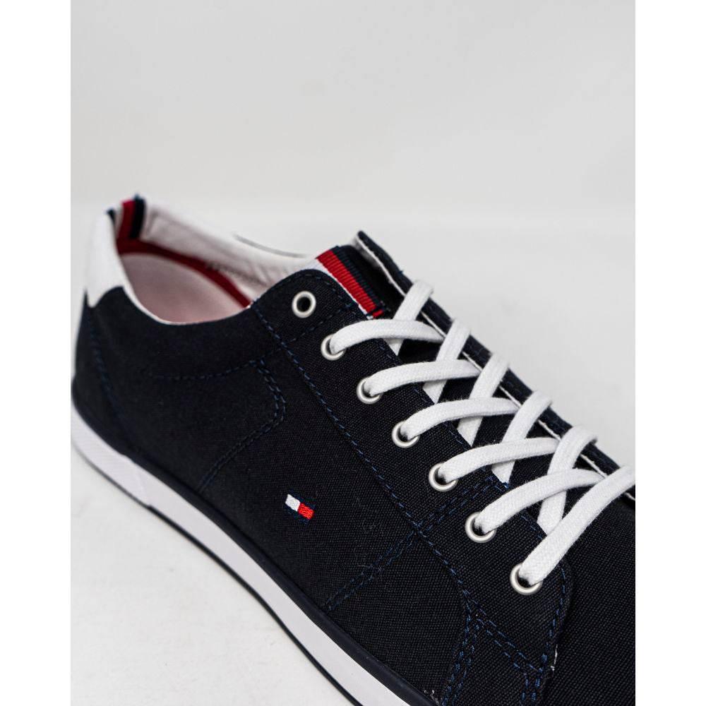 Tommy Hilfiger Blue Cotton Sneaker - Hilstor