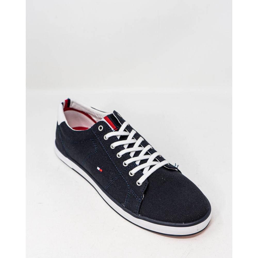 Tommy Hilfiger Blue Cotton Sneaker - Hilstor