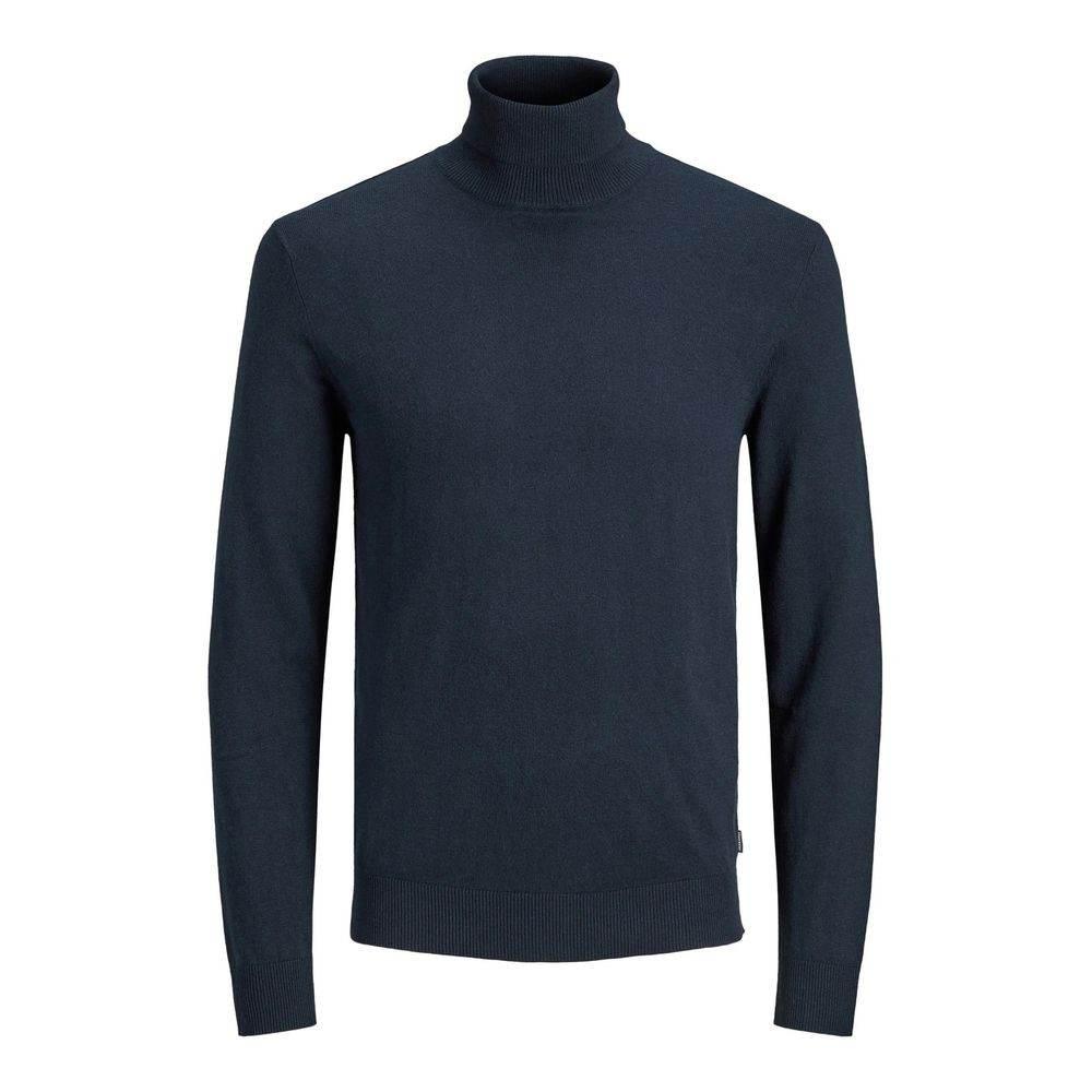 Jack Jones Blue Cotton Turtleneck - Hilstor